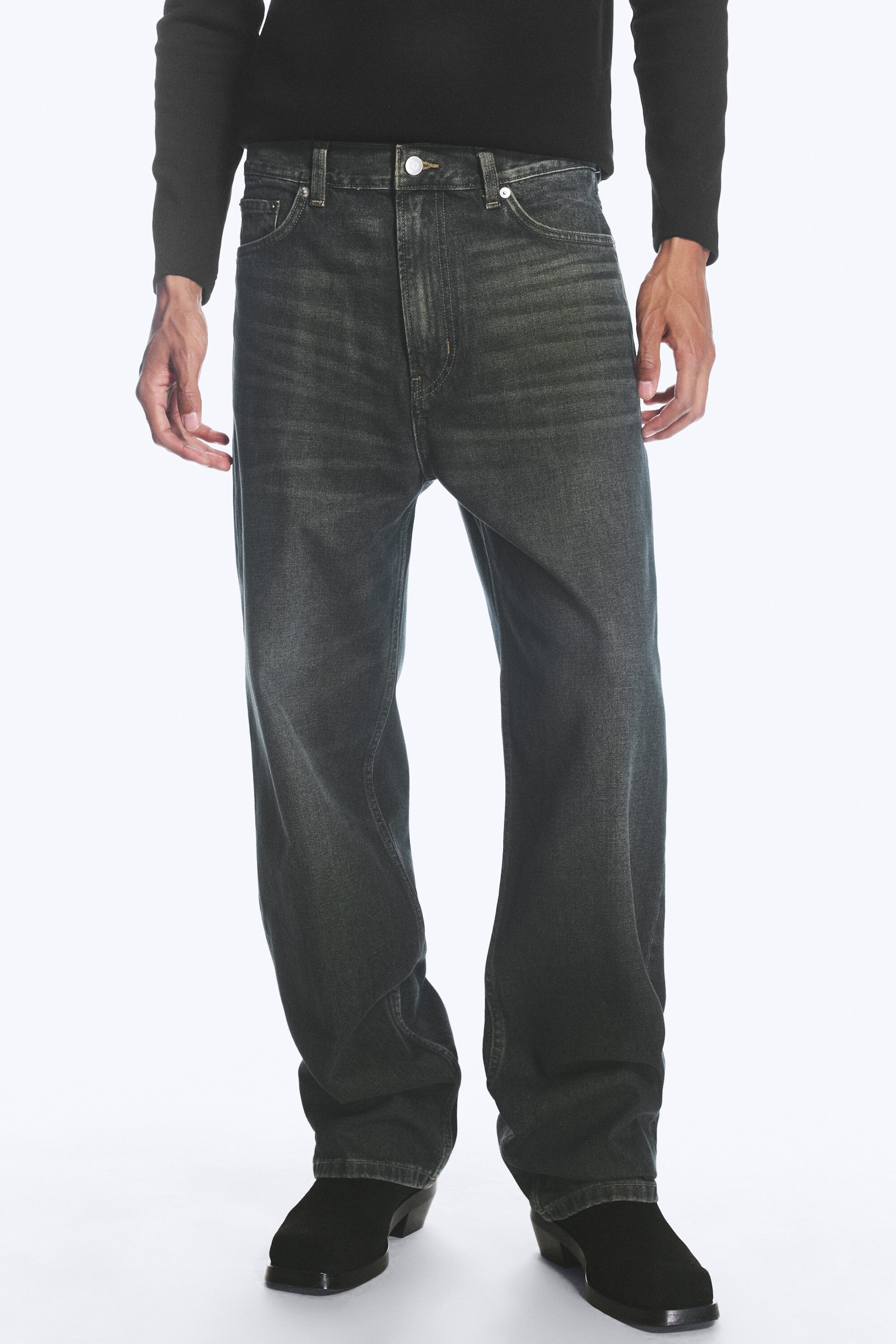 Lobster Blue – mørkeblå - Galaxy løs og rett jeans med mellomhøy midje - 2