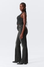 Black Web - Noir - Jean évasé standard taille haute Glow Curve - 1