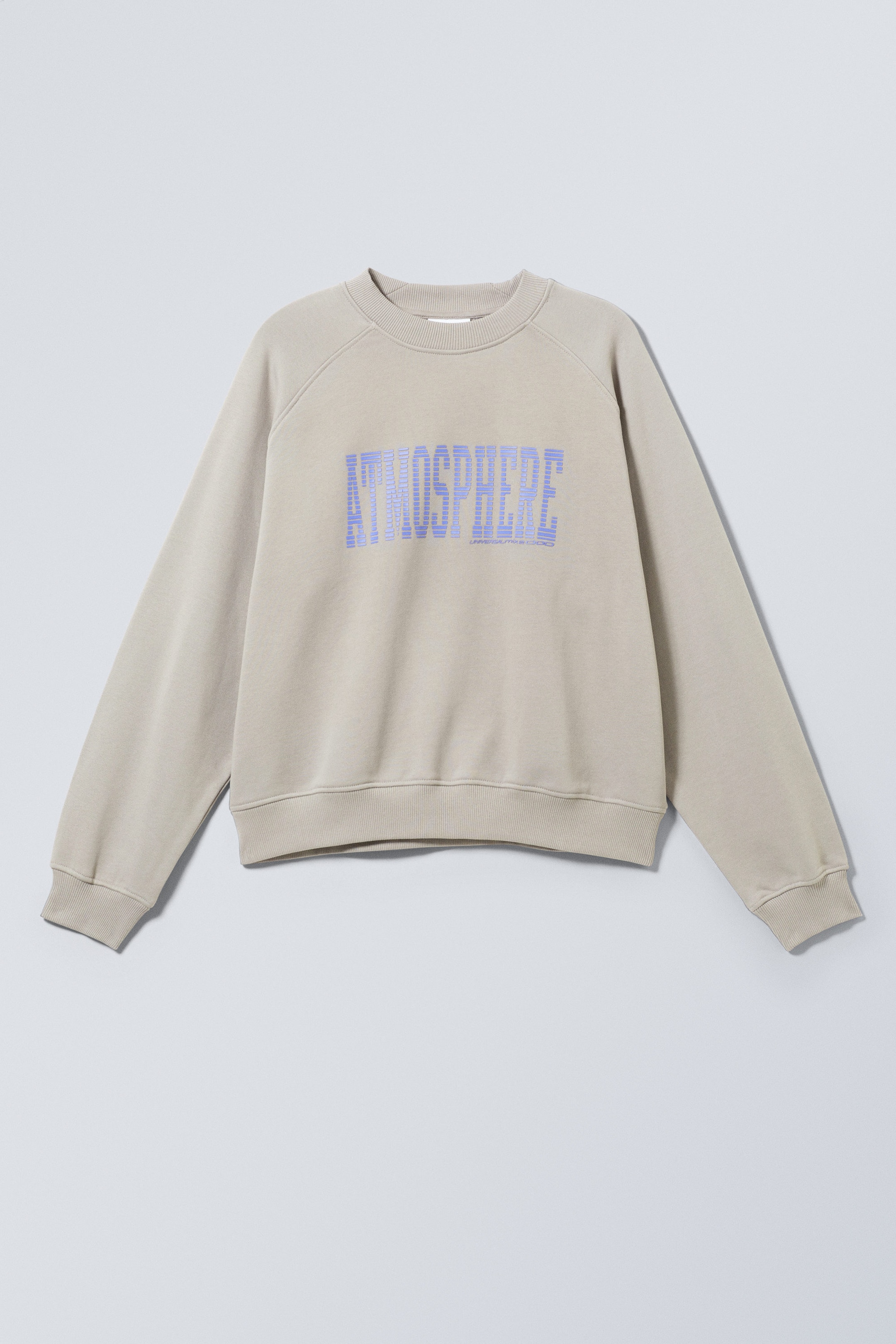Atmosphere zacht taupe - Regular fit sweatshirt met graphic en raglanmouwen - 1