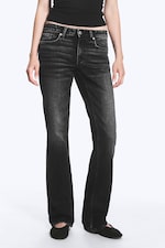 Paloma Black - Svart - Tension bootcut jeans med mellomhøy midje og smal passform - 1