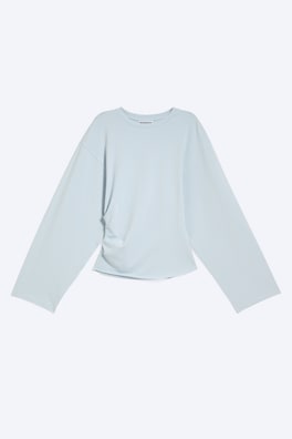 Rynkad långärmad T-shirt
