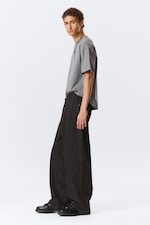 Tuned Black - Black - Astro Mid Rise Loose Baggy Leg Unisex Jeans - 3