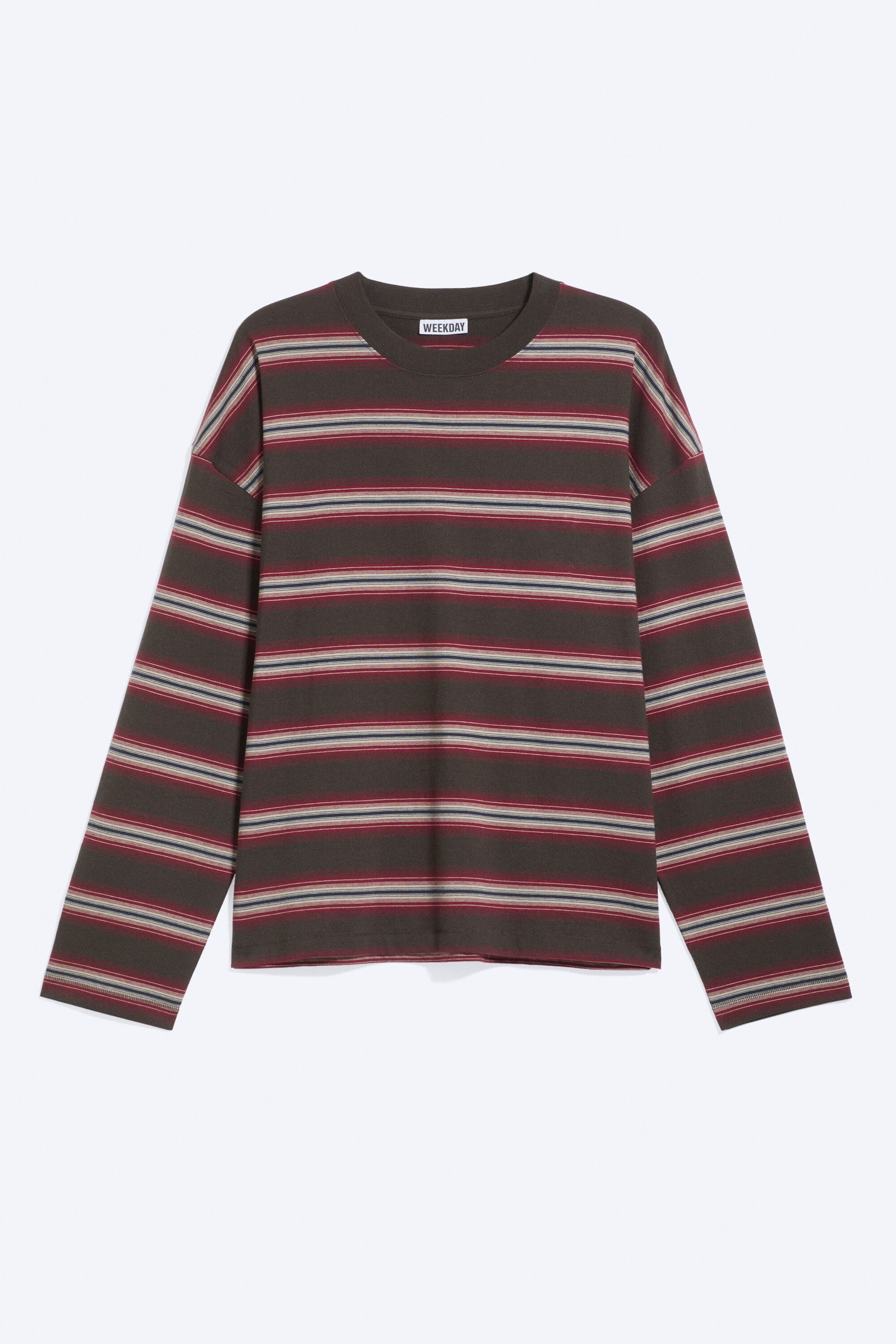 Gestreept donkerbruin - Oversized graphic longsleeve - 2