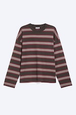 Gestreept donkerbruin - Oversized graphic longsleeve - 3