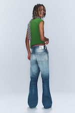 Whiped Blue - Boo Bootleg Low Waist Regular Bootcut Jeans - 2