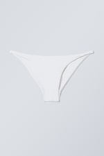 White - Smooth Low-Rise Bikini Bottoms - 0
