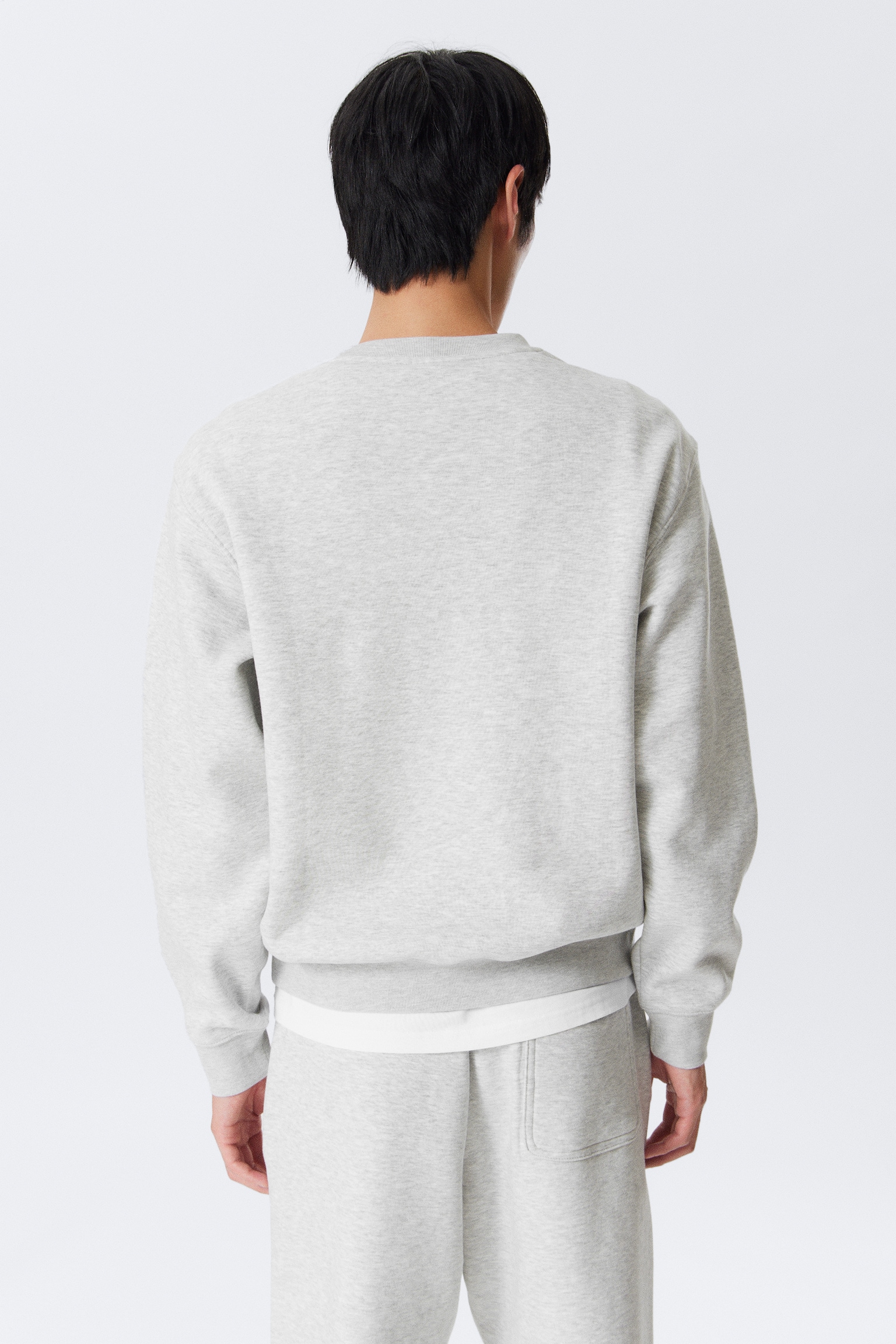 Classic Sweatshirt - Gråmelerad/Vinröd/Marinblå/Mörkblå/Svart - 4