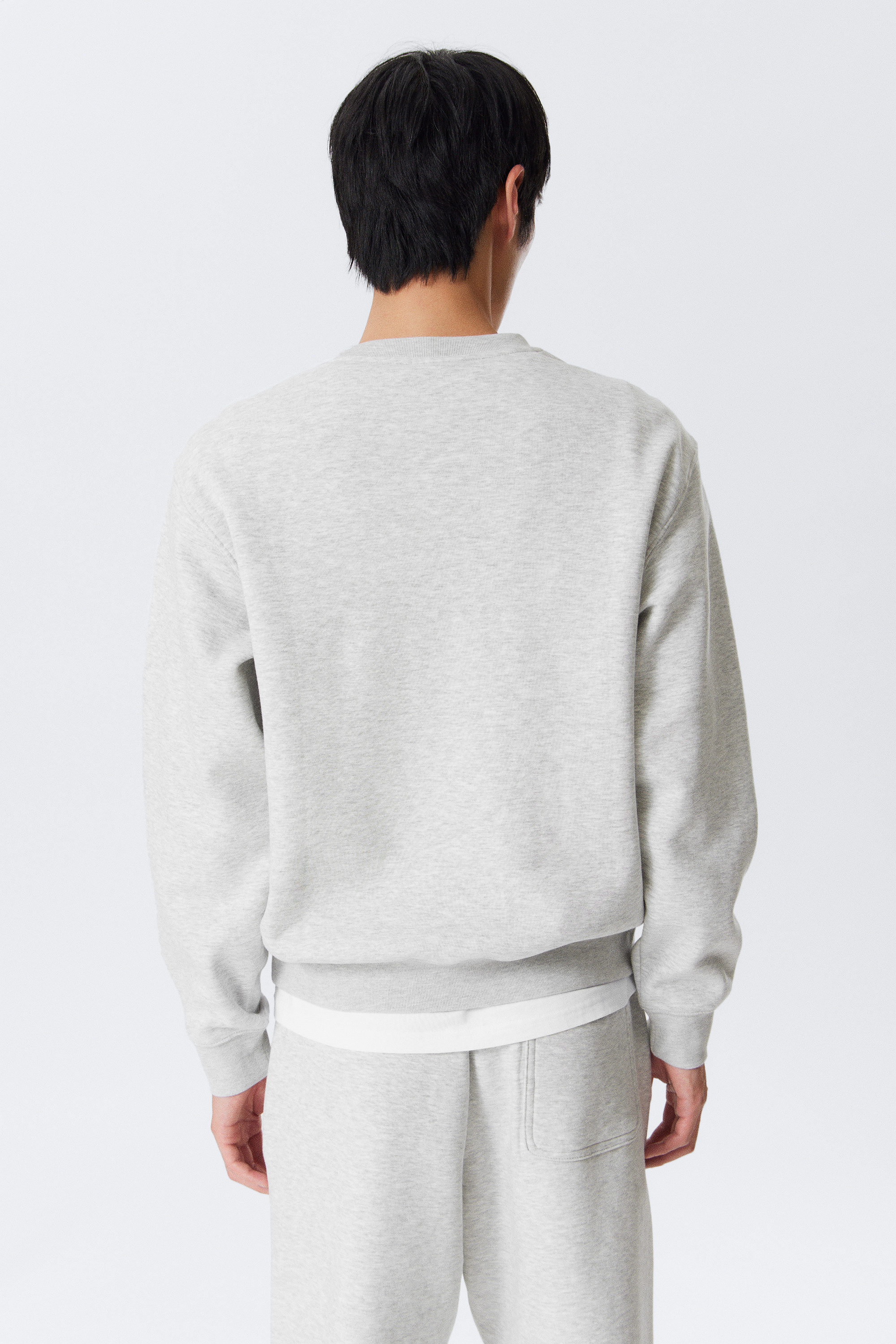 Gråmelerad - Klassisk sweatshirt - 2