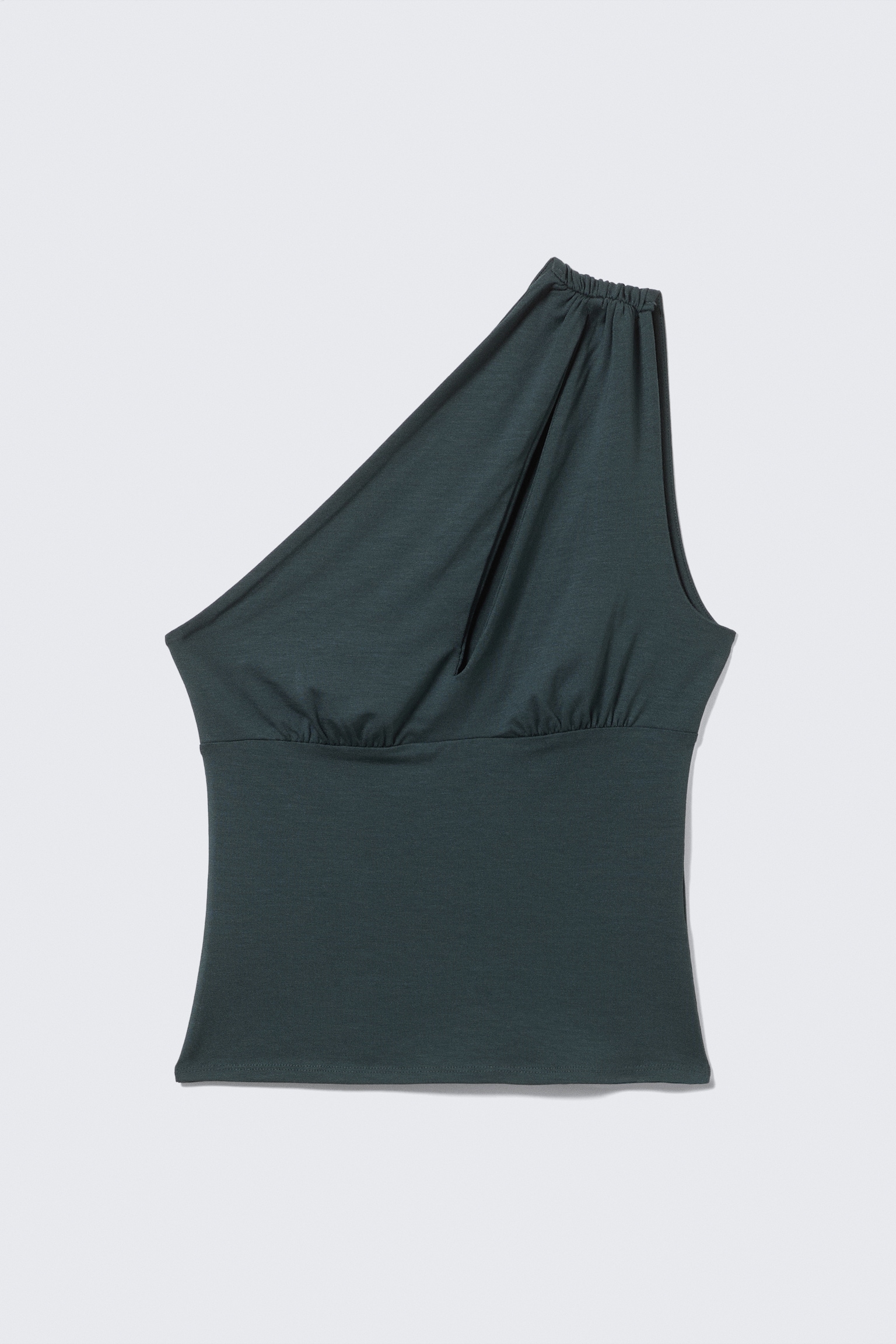 One-shoulder cut-out top - Petrol/Black - 2