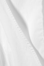 White - Sleeveless V-Neck Cotton Poplin Top - 1