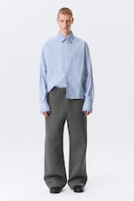 Blue - White Stripes - HUGO HART RELAXED DOUBLE COLLAR SHIRT - 1