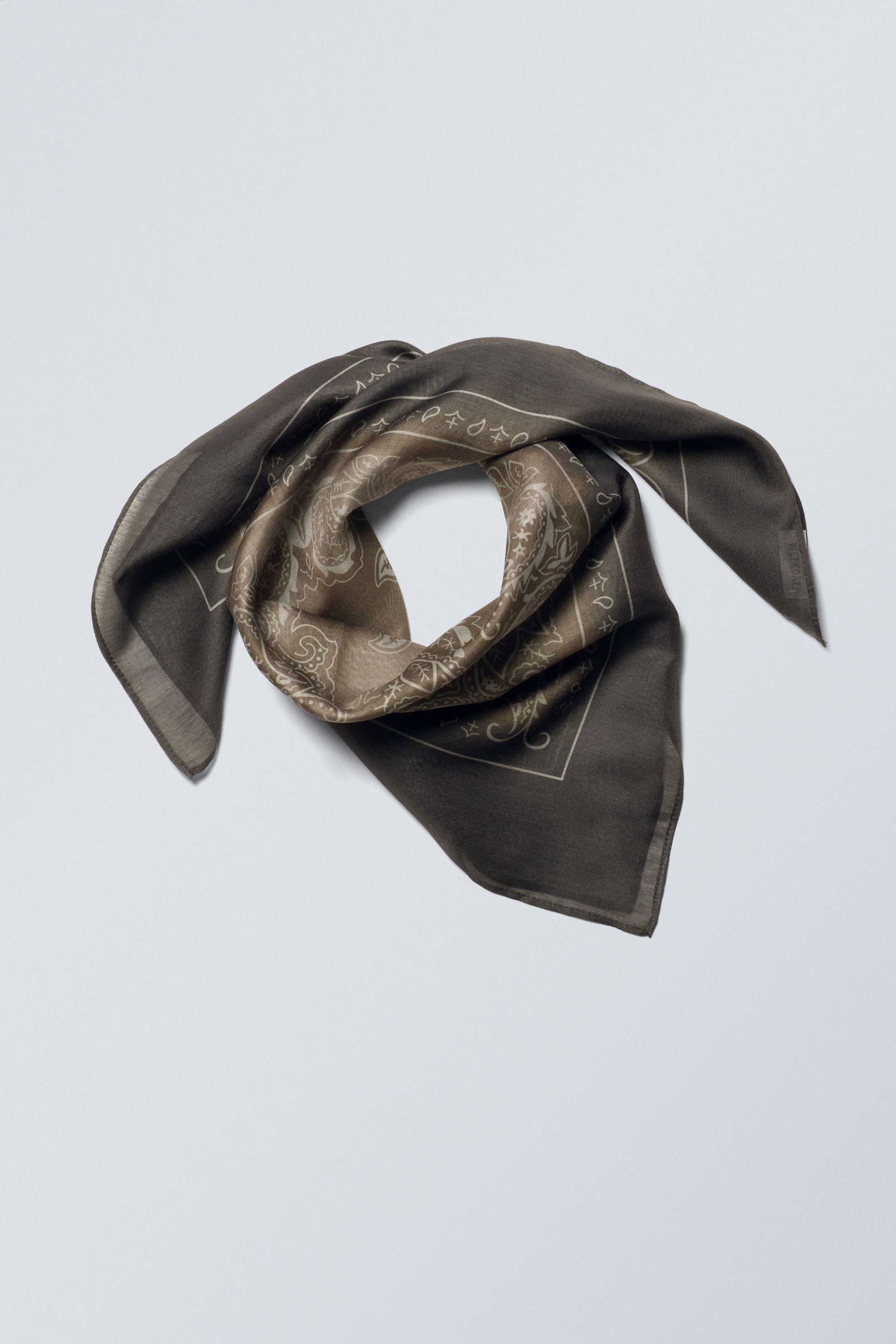 Staubiges Braun - Bedrucktes Bandana-Tuch - 0