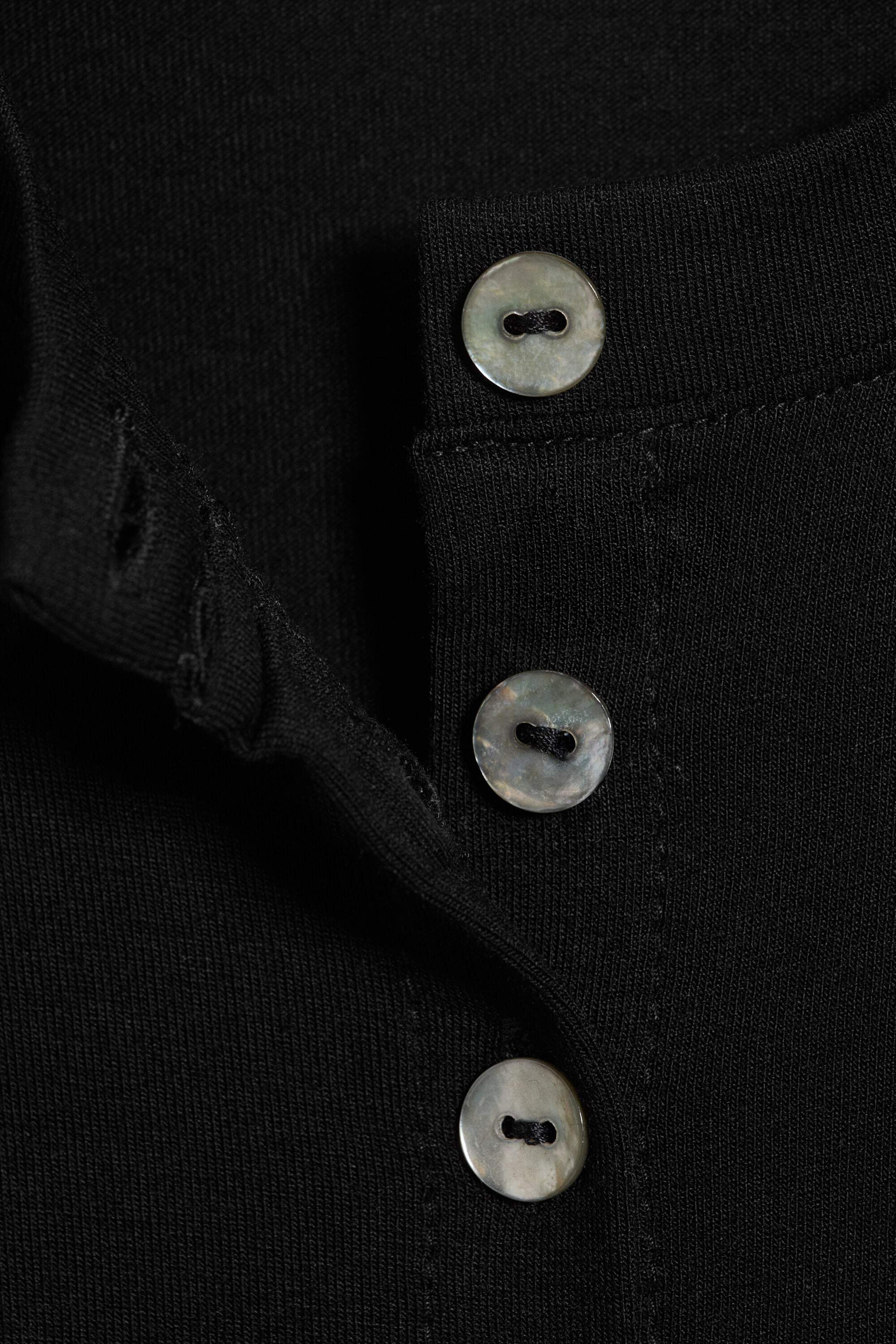 Noir - Cardigan à boutons en perle d’imitation - 5