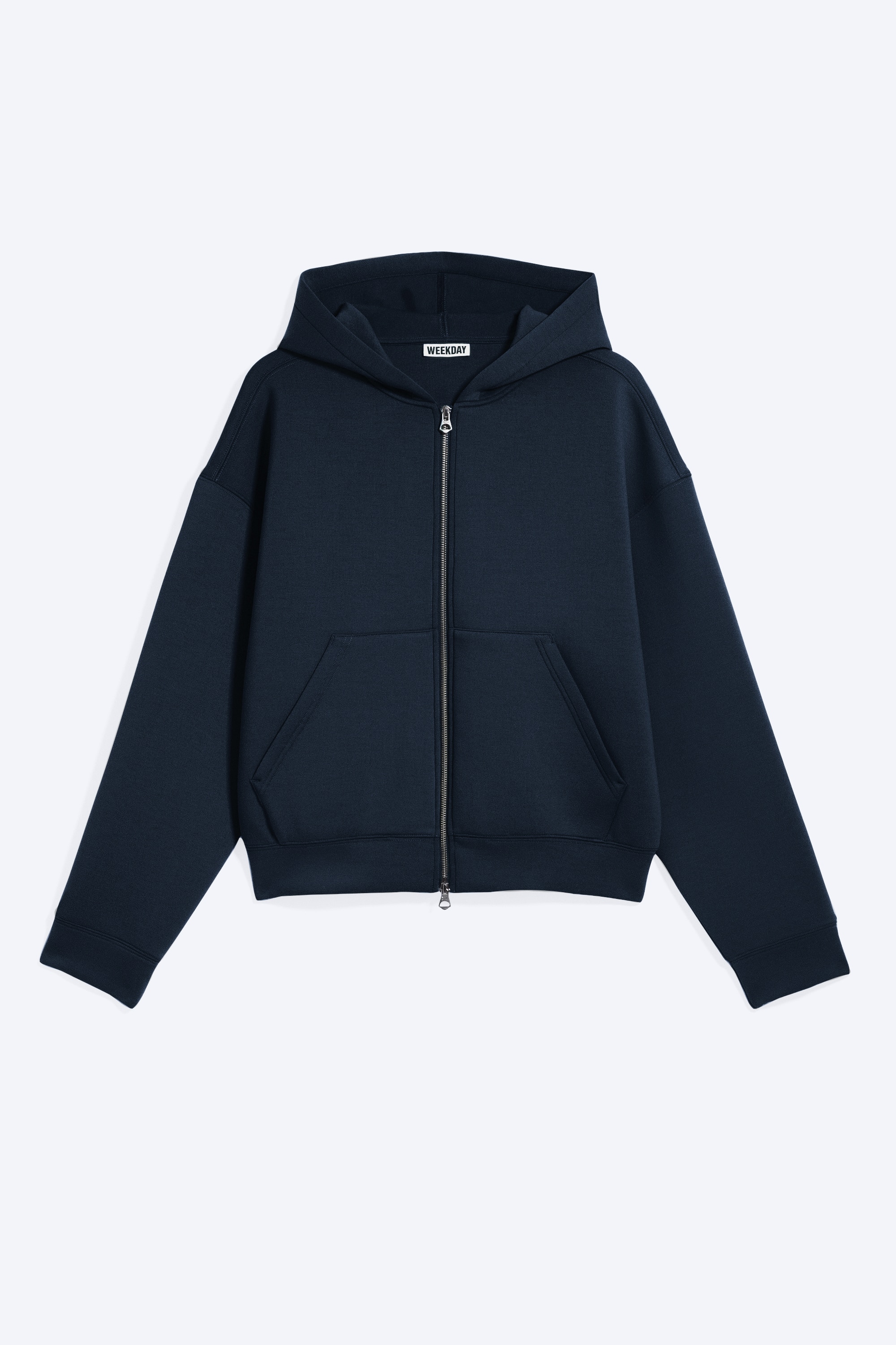 Simon hoodie van scubastof met rits - Donkerblauw/Donkergroen/Lichtgrijs gemêleerd/Zwart/Donkerbruin/Licht vaal kakigroen/Donkerblauw