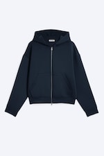 Mörkblå - Simon Scuba Hoodie med dragkedja - 4