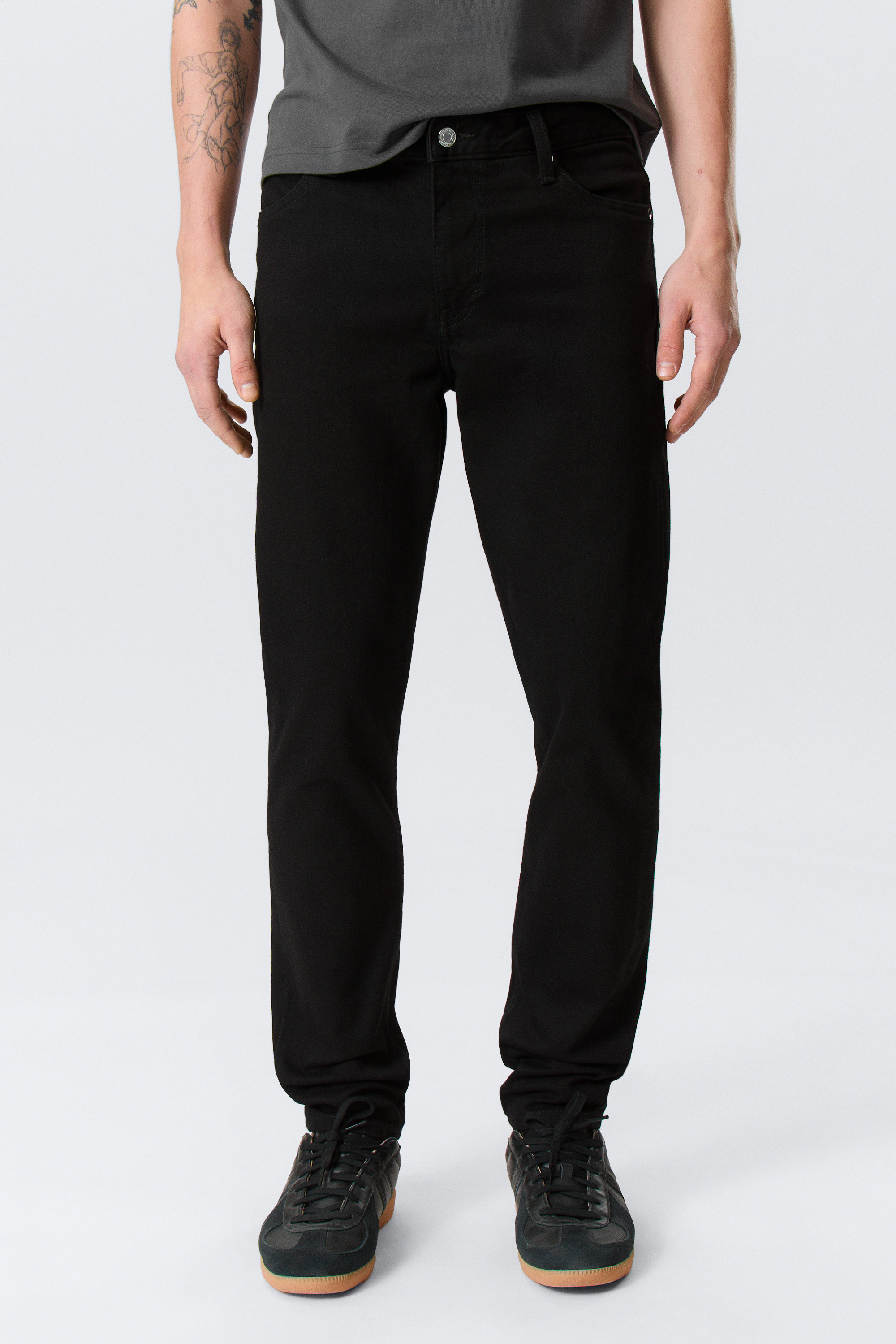 Almost Black - Black - Sunday Slim Tapered Leg Jeans - 5