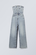 Bleu lune - Robe longue en jean léger Scottsdale - 0