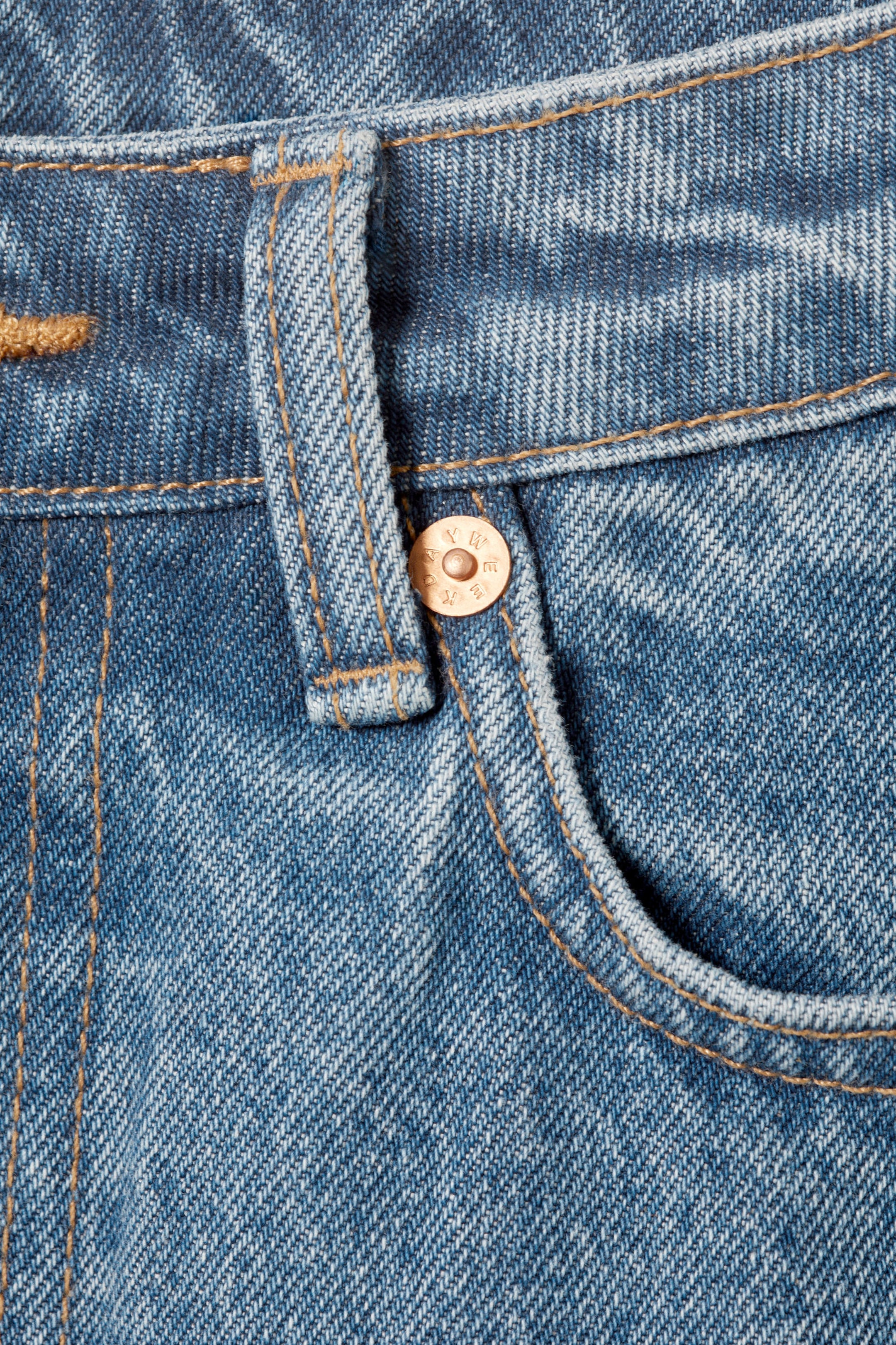 90s Blue - Medium Blue - Resolute Curve High Waisted Regular Straight Jeans - 6