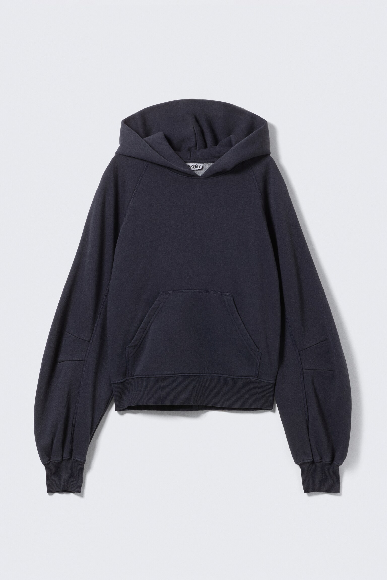 Sudadera con capucha - Azul marino oscuro lavado/Gris jaspeado
