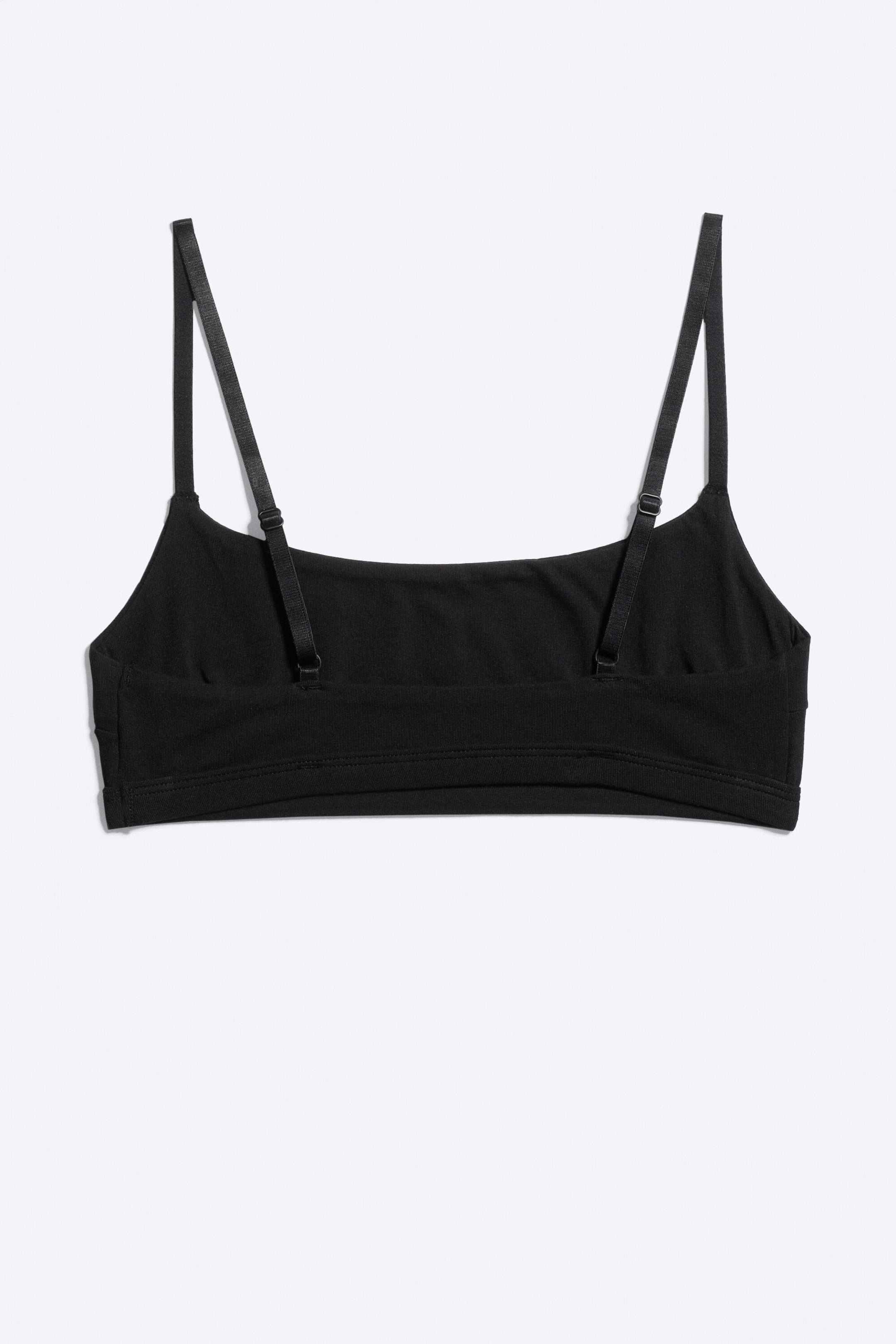 Svart - Bh i mjuk bomull med djup urringning - 4