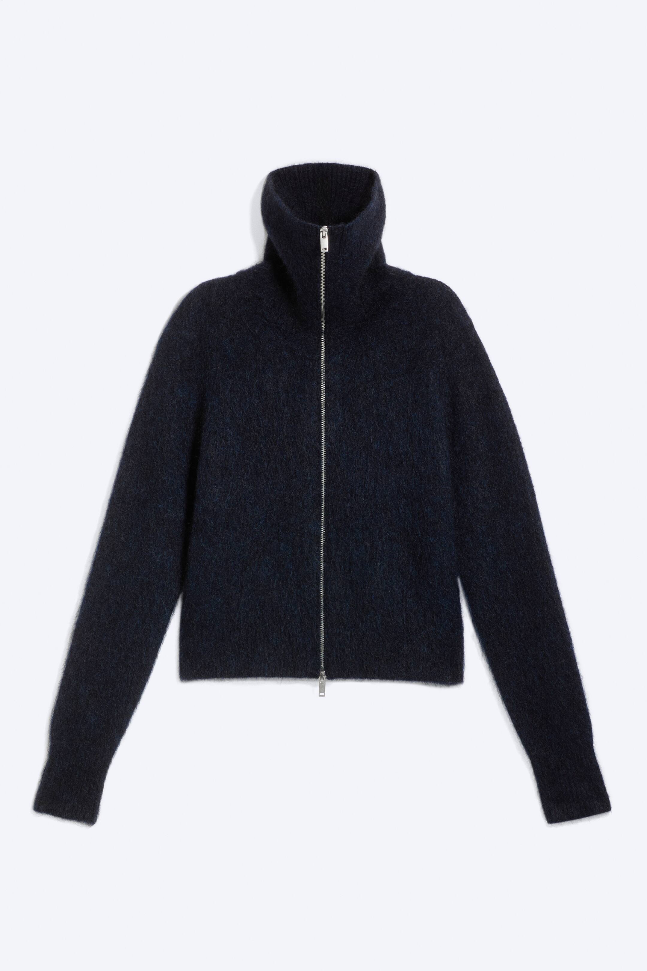 View larger image: Mohair blend zip cardigan - Dark Blue - Ladies | H&M GB 1