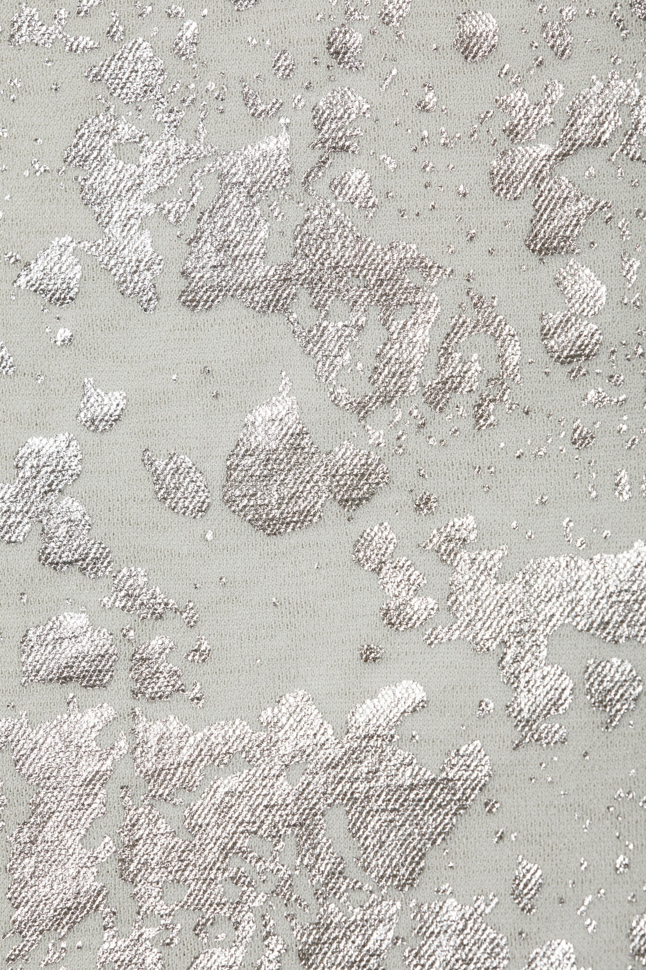 Silberner Splatter-Print - Annie – Metallic-Top mit U-Boot-Ausschnitt - 1