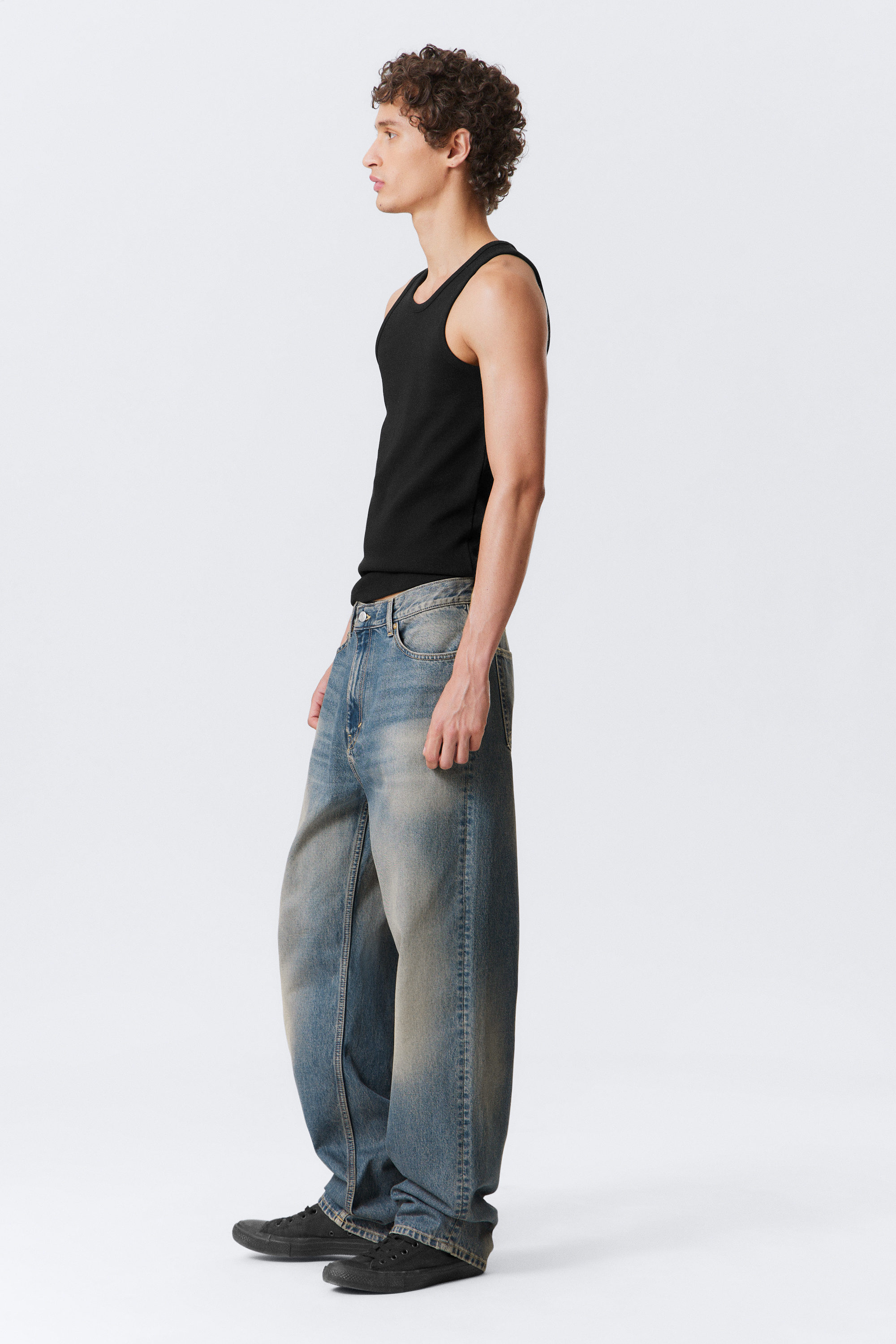 Steel Blue - Medium Blue - Galaxy Loose Straight Leg Jeans - 6