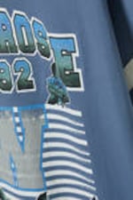 Dusty Blue - Magic Rose - Graphic Short-Sleeved Varsity T-shirt - 4