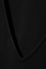 Zwart - Slim T-shirt met diepe V-hals - 1