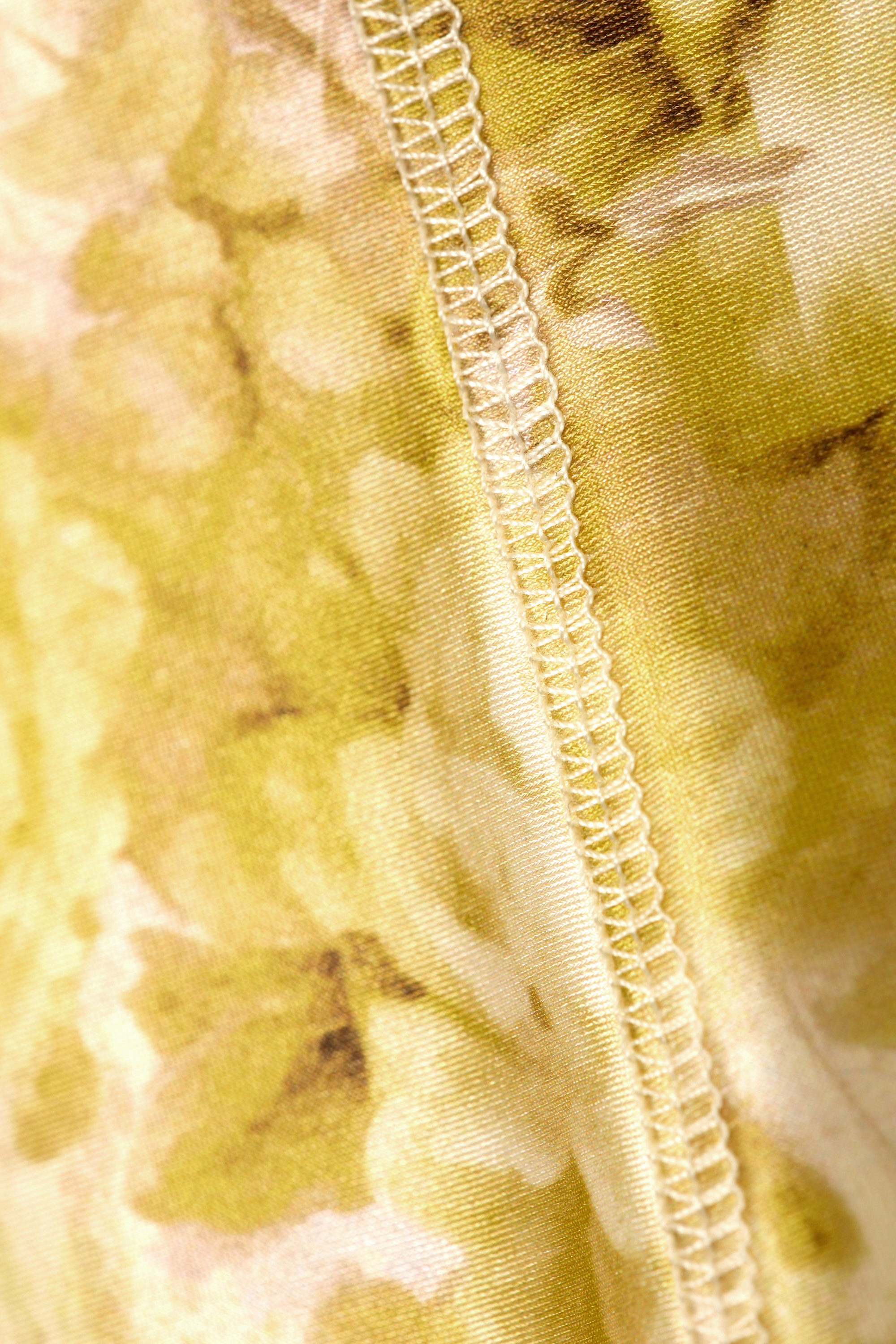 Light Yellow - Floral - Low Rise Flared Stretch Trousers - 4