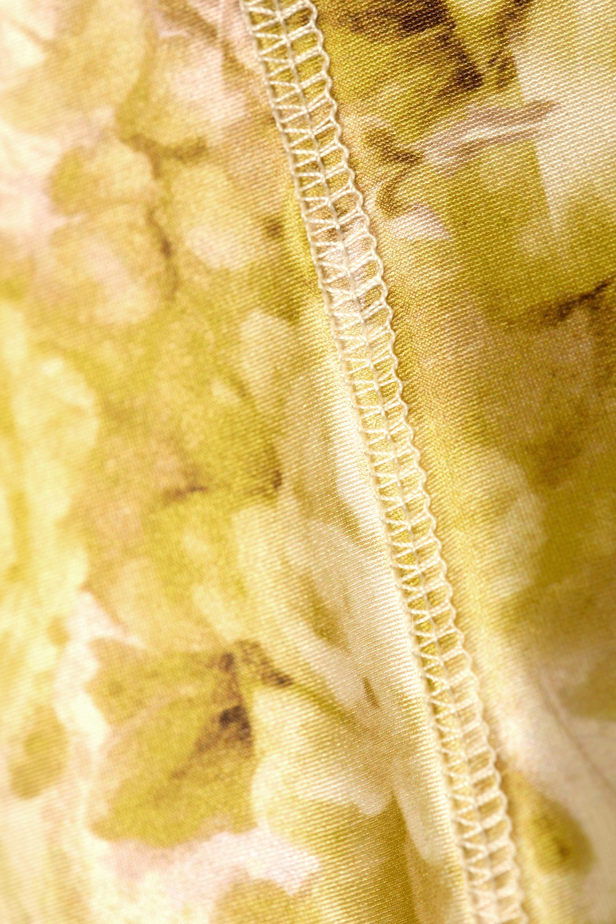 Light Yellow - Floral - Low Rise Flared Stretch Trousers - 5