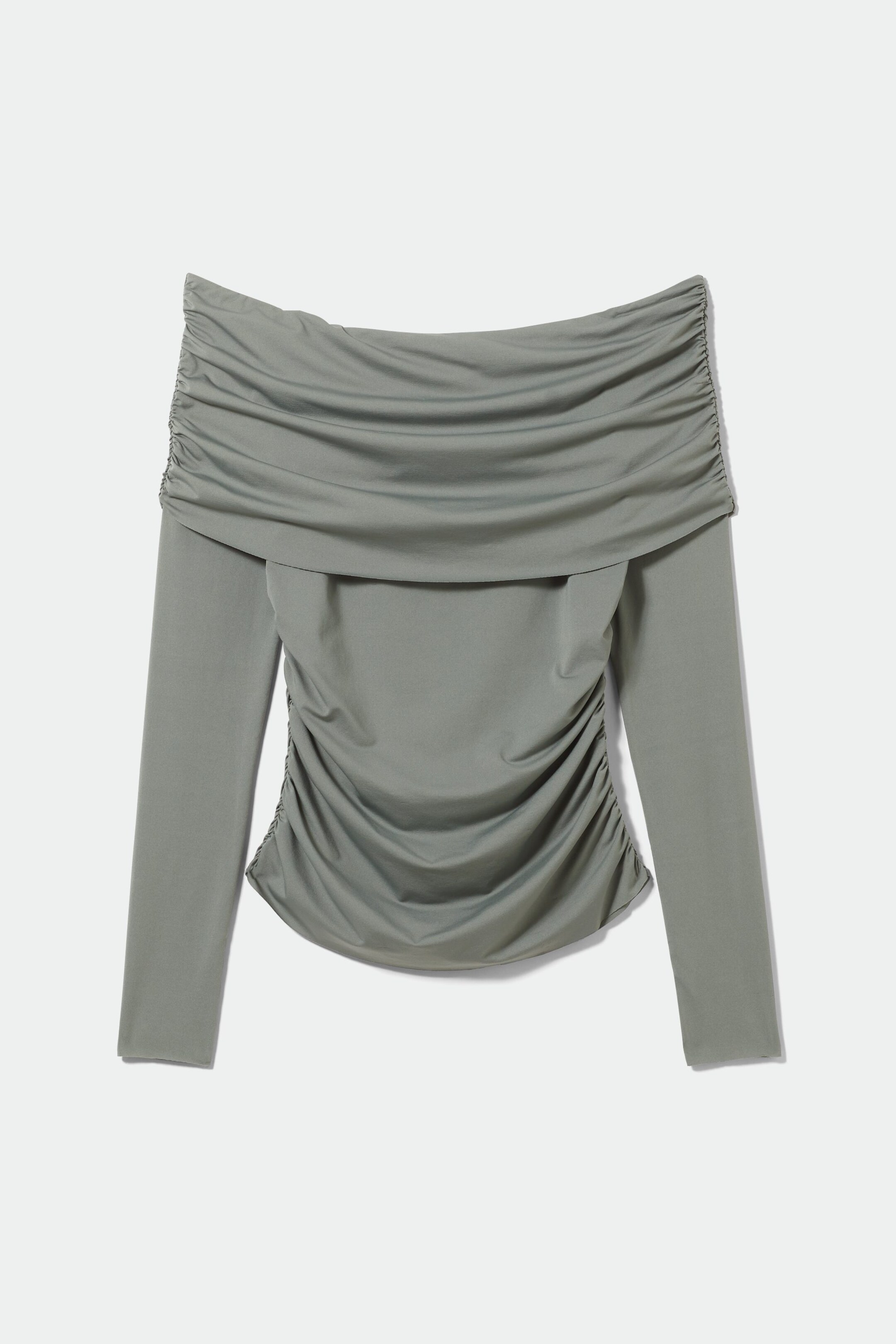 Salbei - Gerafftes Langarmtop Daria - 1