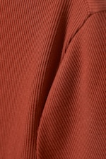 Dark Orange - Close Fitted Rib T-Shirt - 1