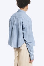 Dusty Blue - Checked - Ruimvallend katoenen overhemd - 3