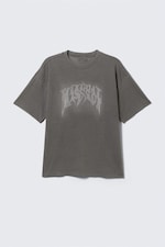 Washed Black - Mizzion - T-shirt met boxy pasvorm en grafische print - 0