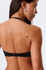 Black - Minimal Halter Bikini Top - 0