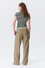 Pinstriped Mole - Low Rise Suiting Trousers - 3