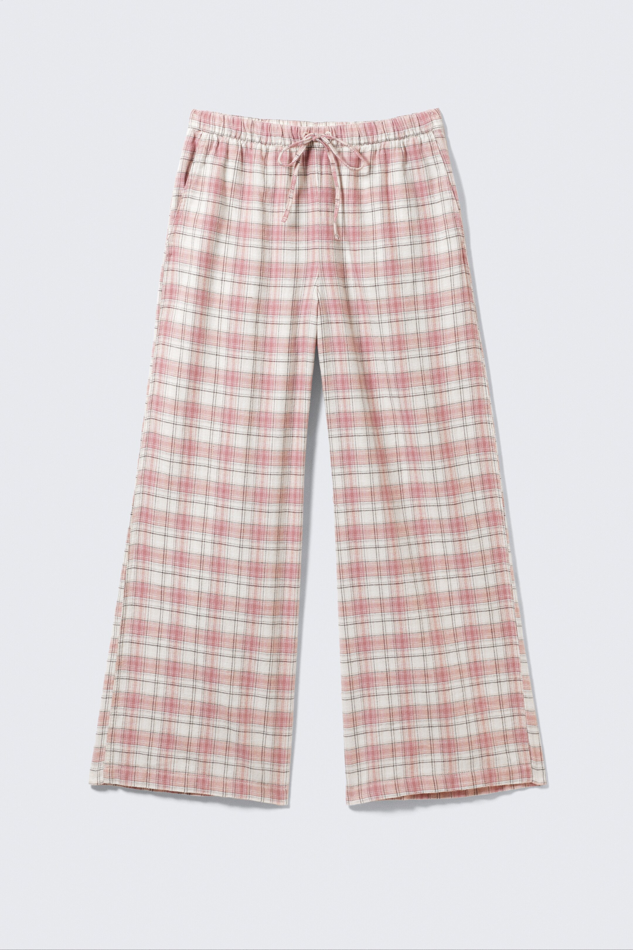 Zobrazit větší obrázek: Flanelové pyžamové kalhoty - Růžová a bílá kostka - ŽENY | H&M CZ 5