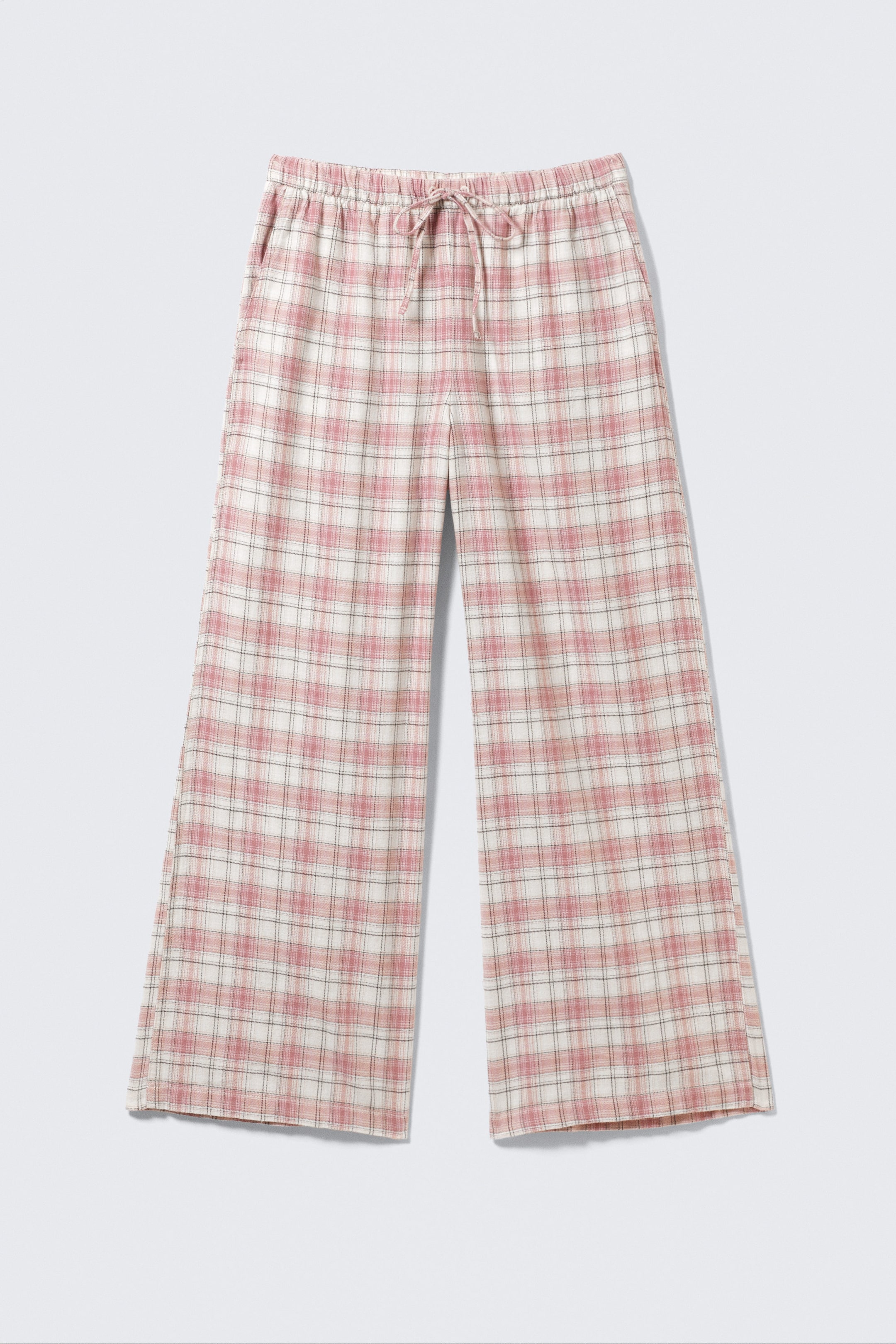 Pink & Weiß kariert - Flanell-Pyjamahose - 4
