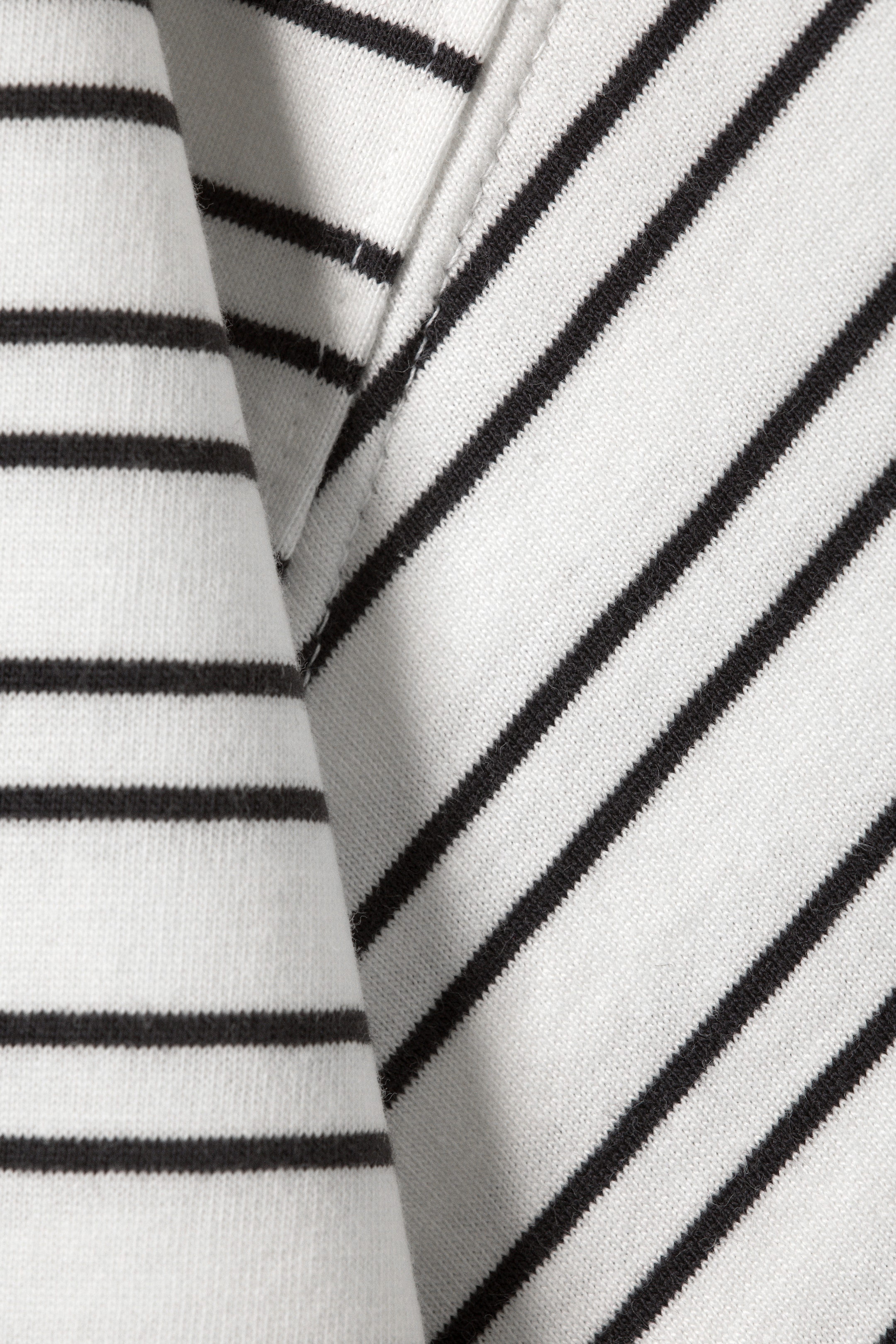 Zobacz większy obraz: Bawełniany T-shirt Boxy Relaxed - Striped White - ONA | H&M PL 5