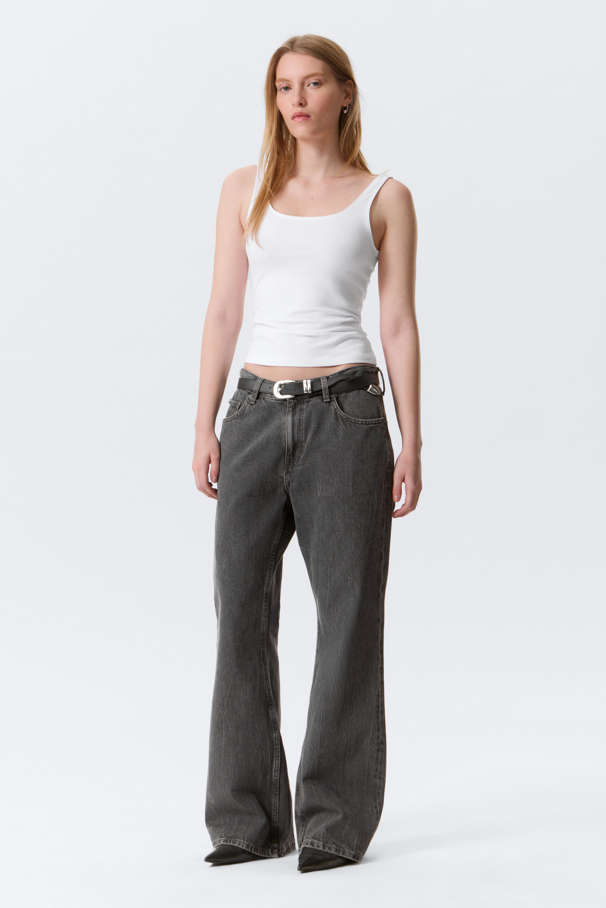 Risso Black - Black - Helix Low Rise Relaxed Flared Leg Jeans - 2