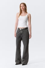 Risso Black - Black - Helix Low Rise Relaxed Flared Leg Jeans - 0