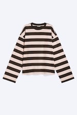 Striped Dark Brown/Dusty Pink - Longsleeve-Shirt aus Baumwolle - 3