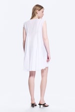 White - Flowy V-Neck Mini Dress - 3