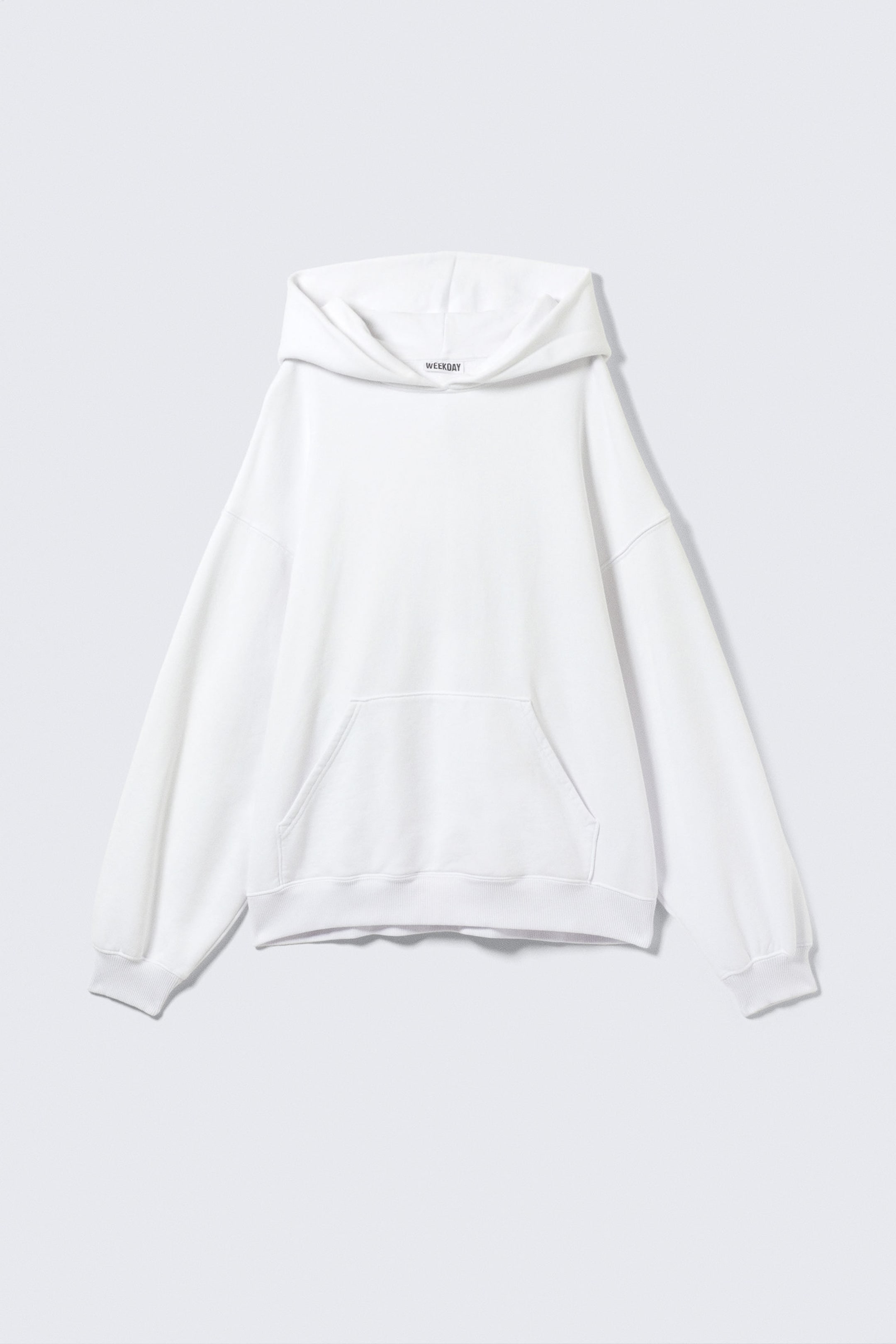 Weiß - Schwerer Oversized-Hoodie - 3