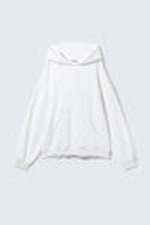 Weiß - Schwerer Oversized-Hoodie - 3
