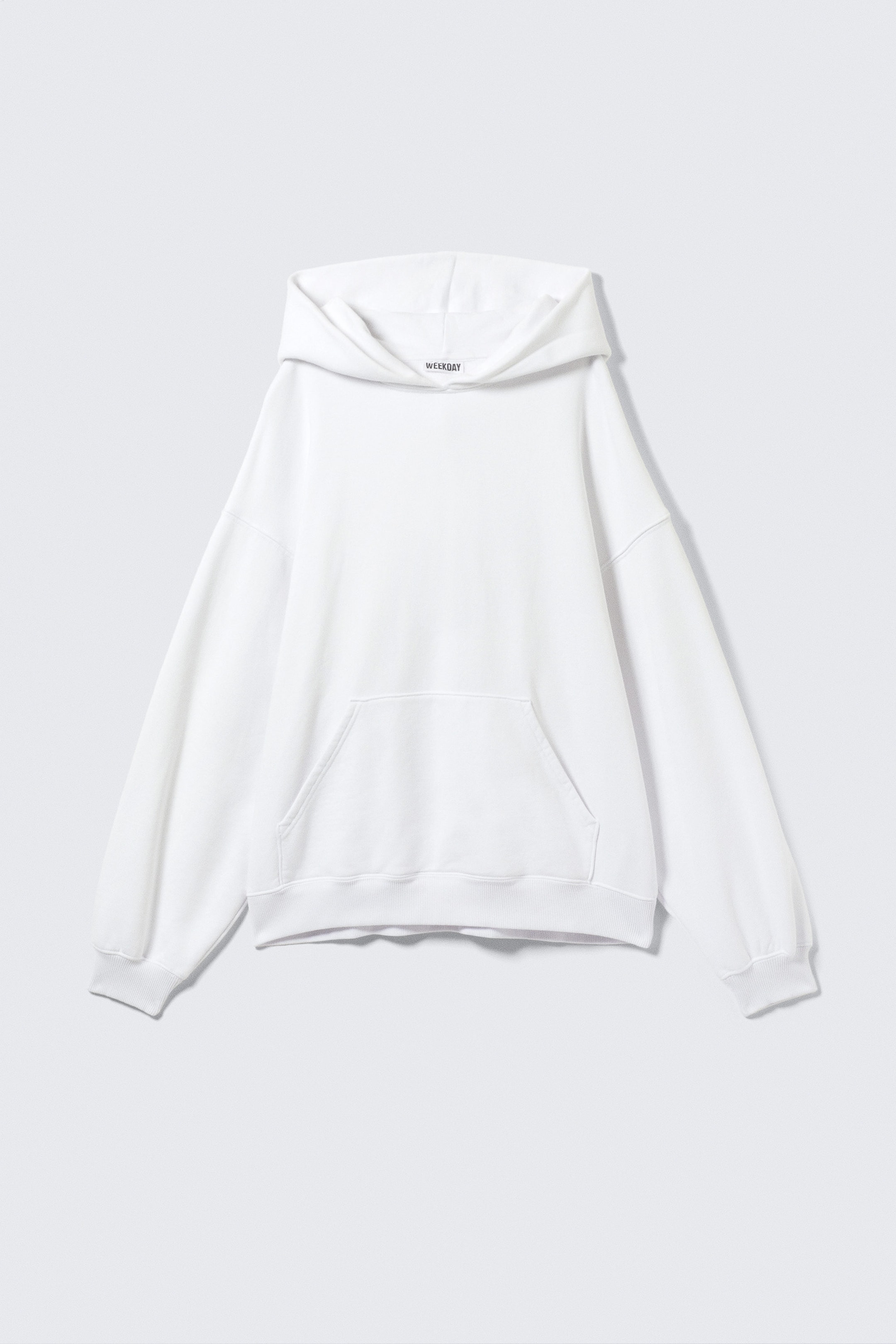 Weiß - Schwerer Oversized-Hoodie - 1