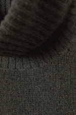 Dark Green - Eloise Wool Turtleneck Sweater - 1