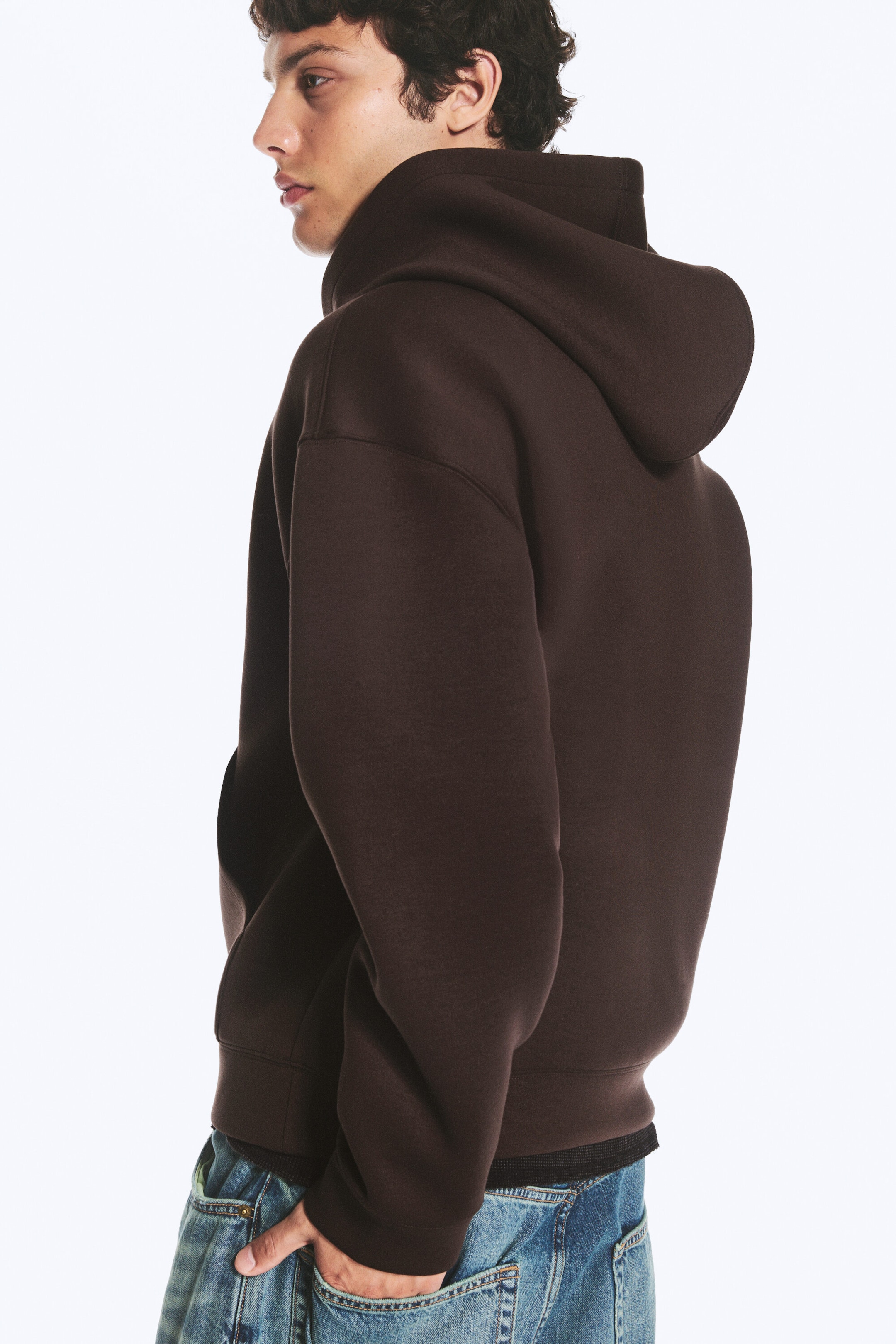 Dark Brown - Simon Scuba Hoodie - 2