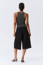 Black Rinse - Black - Astro Denim Loose Baggy Shorts - 7